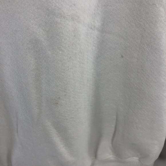 Vintage Niehaus Sweatshirt USA Made Long Sleeve by Lee XL White 90s Button Neck - Picture 6 of 11